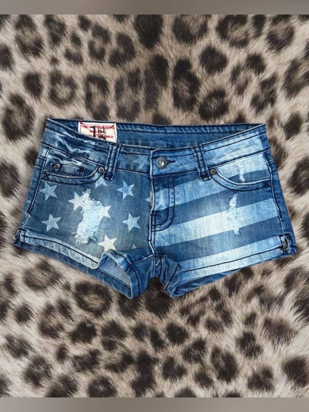 1st Kiss Stars & Stripes Denim Shorts